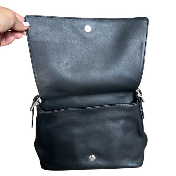 Coach Vintage Black Leather Legacy Studio Flap Shoulder Bag NWOT - Picture 5 of 16